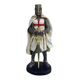 Estátua Ordem Cavaleiros Templários Cruz Vermelha Medieval 