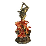 Estátua Orixá Iansã - Imagem Decoração Em Resina Cor Vermelho