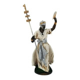 Estatua Orixá Oxalá 27,5cm Em Resina Umbanda Imagem Branco