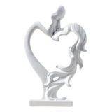 Estatueta De Casal De Beijos, Ornamento De Mesa, Branco