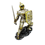 Estatueta Enfeite Cavaleiro Guerreiro Medieval Espada Escudo