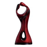 Estatueta Estatua Design Moderna Decorativa Casal Carícia Cor Rubi