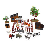 Estatuetas De Fazenda Playset Realista 21 Peças Estatuetas
