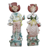 Estatuetas Em Porcelana Japonesa Representando Casal