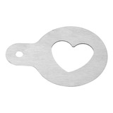 Estêncil Para Decorar Café/cappuccino Inox Escovado- Coração
