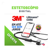 Estetoscópio Digital Littmann + Nome Gravado A Laser + Preto