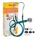 Estetoscópio Rappaport Premium Verde Com Kit De Acessórios
