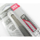 Estilete Profissional Aço Inox Deli Envelopa Lamina 30 Graus