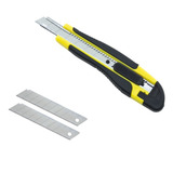 Estilete Profissional Cabo Emborrachado 9mm 2 Lâminas Extras