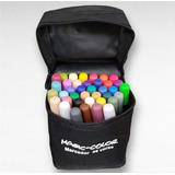 Estojo 36 Marcadores Canetas Pt Única Magic Color Soft Type