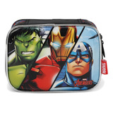 Estojo Baú Infantil Marvel Heróis Avengers Preto Luxcel