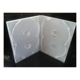 Estojo Box Dvd Transparente Quadruplo 50 Unidades