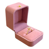 Estojo Caixinha Veludo Suede Linha Luxo Anel 6x5x4