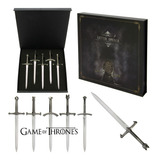 Estojo Com 5 Mini Espadas Game Of Trhones Abridor De Cartas