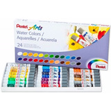 Estojo De Tinta Aquarela Pentel Arts Com 24 Cores Wfrs-24