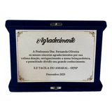 Estojo E Placa De Homenagem Agradecimento Personalizada