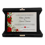 Estojo E Placa De Homenagem Convite Casamento Personalizada