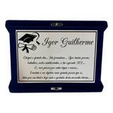 Estojo Em Veludo Placa De Homenagem Formatura Personalizada