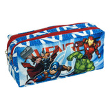 Estojo Escolar Duplo Avengers Vingadores Original Grande Dac