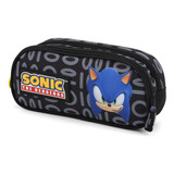 Estojo Escolar Feminino Sonic 100 Pens Preto Maxlog