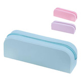 Estojo Escolar Necessaire Silicone Emborrachado C/ Ziper Brw