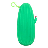 Estojo Escolar Silicone Cacto Kawaii