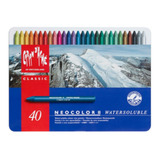 Estojo Giz Aquarelável Caran D¿ Ache Neocolor Ii 40 Cores º