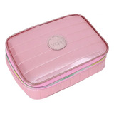 Estojo Yepp Box Puffer Organizador Roxo Azul Rosa Metalizado