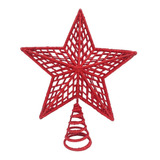Estrela Brilhante Vermelha Ponteira P/ Árvore