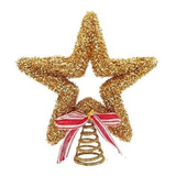 Estrela Ponteira Da Árvore Dourada Enfeite Decoração Natal