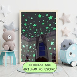Estrela Que Brilha Escuro Teto Fluorescente Parede C 50 Unid