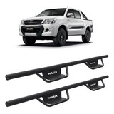 Estribo Lateral Off Road Preto Hilux 2005 A 2015 Dupla 