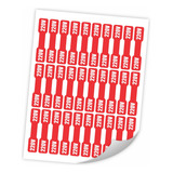 Etiqueta 220v Vermelho Para Cabo Máquinas Fios 30 Uni