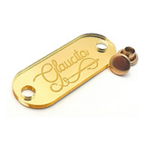Etiqueta Acrílico Personalizada 2x4cm Kit 40un Espelhado Tag