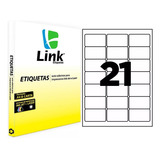Etiqueta Adesiva A4 63,5mm X 38,1mm Caixa Com 100 Folhas