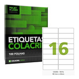 Etiqueta Adesiva A4 Ca4362 99,1 X 34 Mm 100 Folhas Colacril