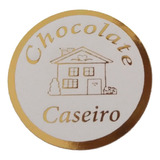 Etiqueta Adesiva Dourada Chocolate Caseiro 800