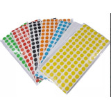 Etiqueta Bolinha Colorida 10mm - Cartela Com 1000 Etiquetas