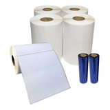 Etiqueta Bopp 100x100 Adesiva - 4 Rolos + 2 Ribbon Resina