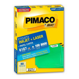 Etiqueta Carta 6181 25,4x101,6 Ink-jet/laser Pimaco