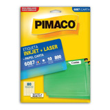 Etiqueta Carta Inkjet Laser 6087 12,7x44,45mm 10fls - Pimaco