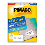 Etiqueta Inkjet/laser Carta 8099f C/ 10 Fls Pimaco
