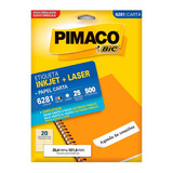 Etiqueta Laser Inkjet 25x101mm Pimaco 6281