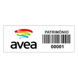 Etiqueta Patrimônio Qr 40x15 Mm Color 100unid