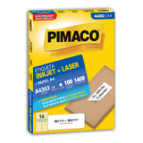Etiqueta Pimaco 363 Inkjet+laser Branca A4