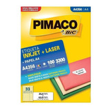 Etiqueta Pimaco Inkjet + Laser -