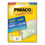 Etiqueta Pimaco Inkjet+laser Branca A4 260