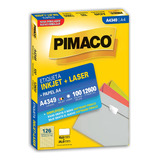 Etiqueta Pimaco Inkjet+laser Branca A4 349