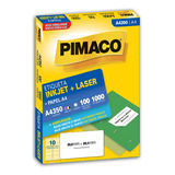 Etiqueta Pimaco Inkjet+laser Branca A4 350