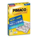 Etiqueta Pimaco Inkjet+laser Branca A4 351